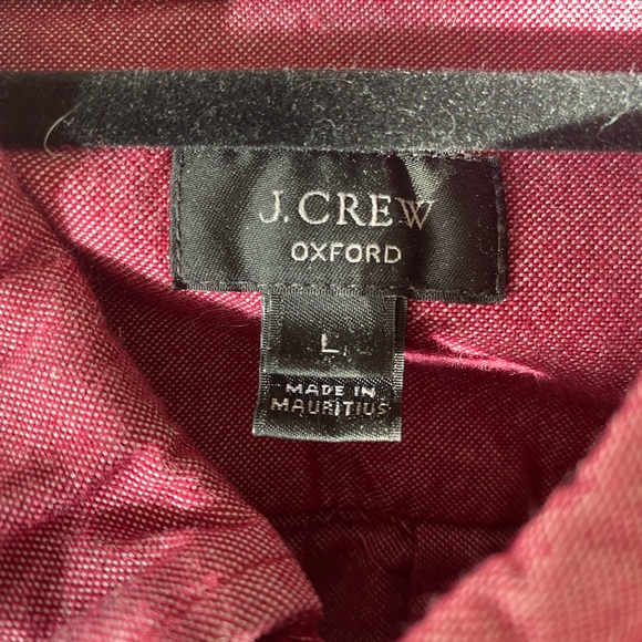 J Crew Oxford button down, red; lightly worn - Picture 3 of 3